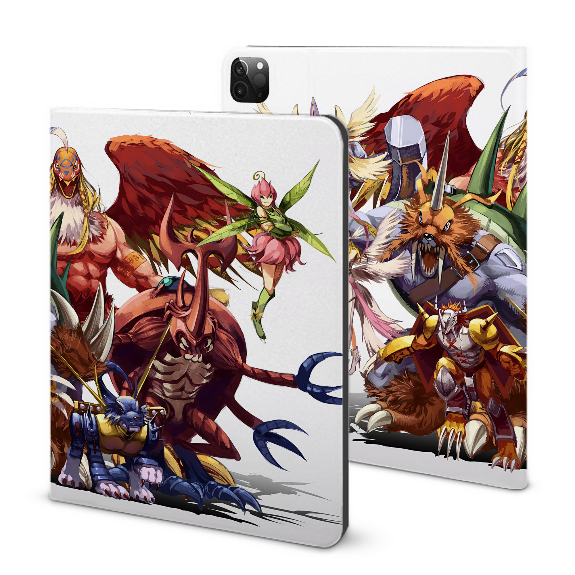 （画像用） Digimon デジタルモンスター/デジモン IPadケース ペンホルダー付き ブックスタイルデザイン
